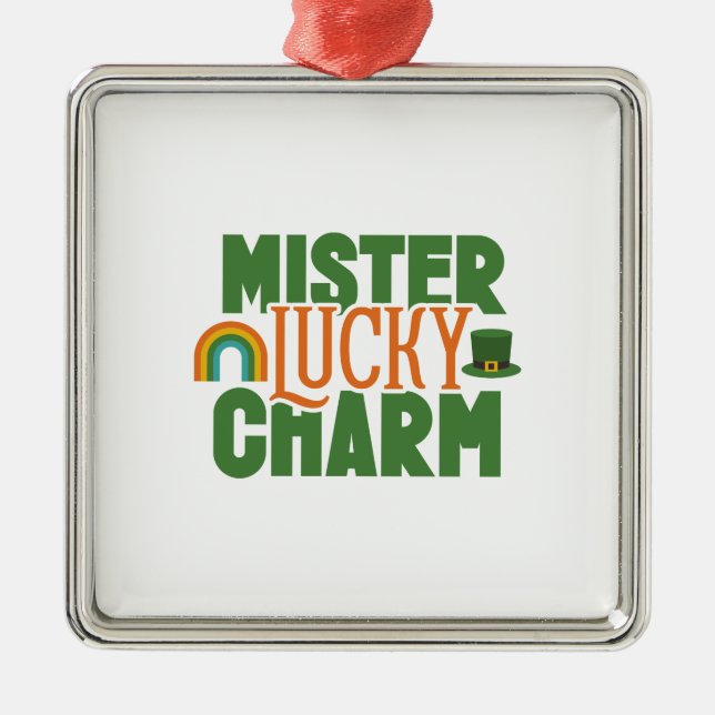 Mister Lucky Charm Ornament Aus Metall (Vorne)
