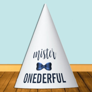 Mister Onederful Bow Krawatte 1. Geburtstag Partyhütchen