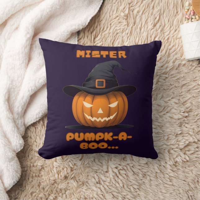 Mister Pumpk-A-Boo Halloween Pumpkin Kissen (Decke)