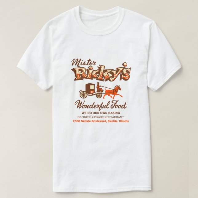Mister Ricky's Restaurant, Skokie, Illinois T-Shirt (Design vorne)