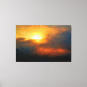 Misti Dawn Sunrise Oil Paint on Leinwand Wall Art