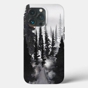 Misti monochrome Pine Forest Wasserfarbe Kunst dru Case-Mate iPhone Hülle