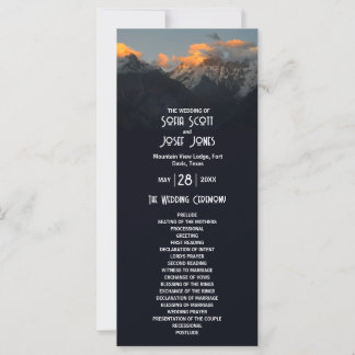 Mistic Mountain Dark Wedding Program