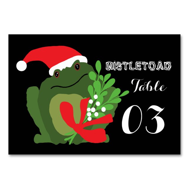 Mistle'toad Christmas Number Tischnummer (Vorderseite)