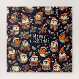 MistletoChristmas Pinguin Carolers mit Trompeten Puzzle