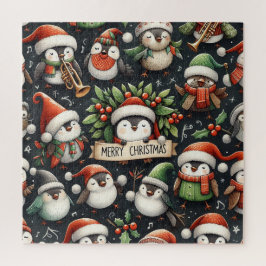 MistletoChristmas Pinguin Carolers und Robins Puzzle