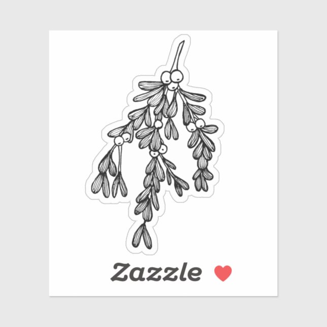 Mistletoe Aufkleber (Blatt)