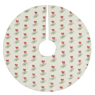 Mistletoe Christmas Polyester Weihnachtsbaumdecke