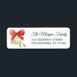 Mistletoe Christmas Rücksendeadressen-Aufklebers<br><div class="desc">Diese hübschen und festlichen Adressetiketten sind perfekt für Ihr Urlaubssendung!</div>