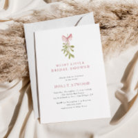 Mistletoe Dusty Rose Bow Brautparty