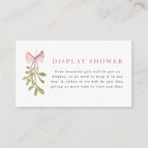 Mistletoe Dusty Rose Bow Display Dusche