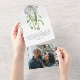 Mistletoe Elegante Weihnachtskarte All In One Einladung