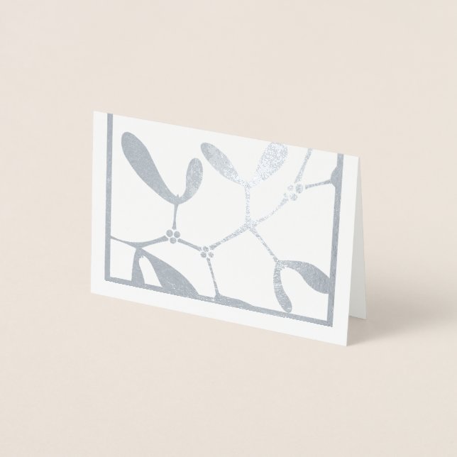 Mistletoe-Folie Weihnachtskarte - Weihnachtsgrüße Folienkarte (Vorderseite)