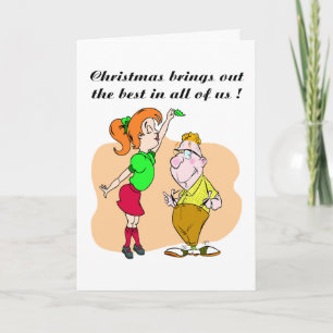 Mistletoe Greetings Card Feiertagskarte