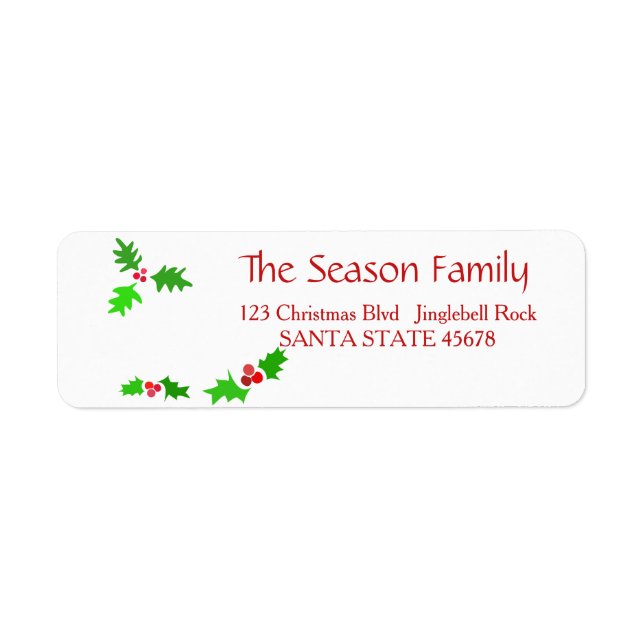 Mistletoe Holiday Address Label (Vorne)
