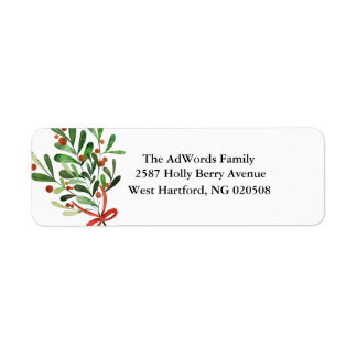 Mistletoe Holiday Address Labels