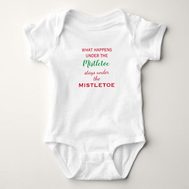 Mistletoe Holiday Baby Strampler (Vorderseite)