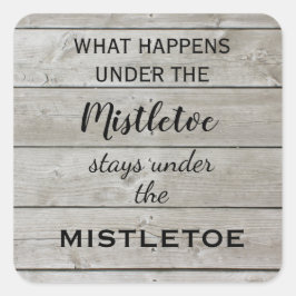 Mistletoe Holiday Quadratischer Aufkleber