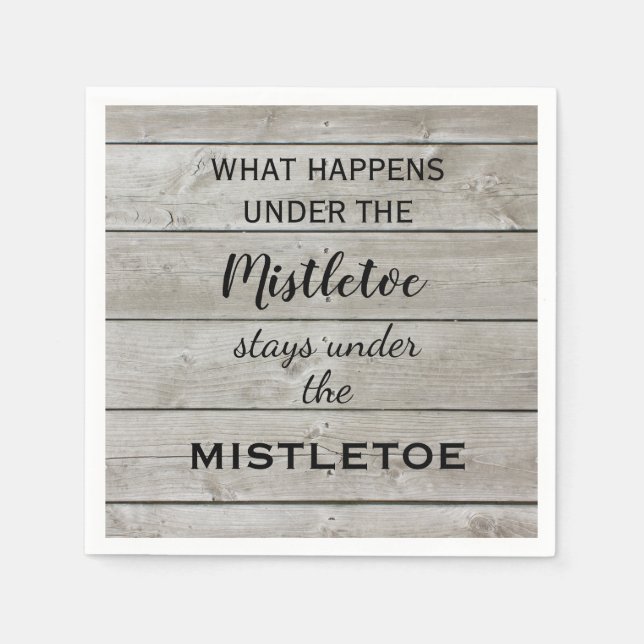 Mistletoe Holiday Serviette (Vorderseite)