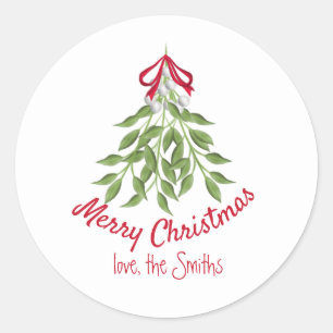 Mistletoe Holiday Sticker