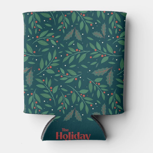 Mistletoe & Holly Beverage Cooler Dosenkühler (Vorderseite)