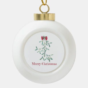 Mistletoe Keramik Kugel-Ornament
