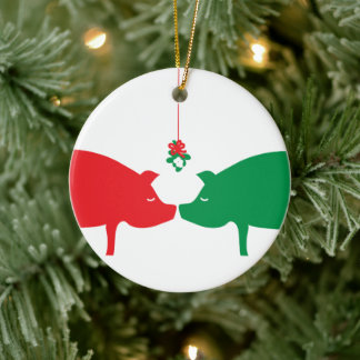 Mistletoe Keramik Ornament