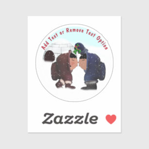 Mistletoe Kiss Christmas Aufkleber