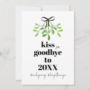Mistletoe Kiss Goodbye Do-Over Funny Spaß Feiertagskarte