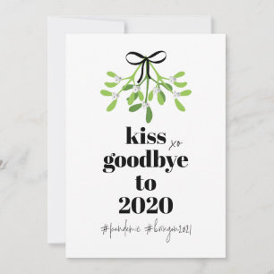 Mistletoe Kiss Goodbye to 2020 Do-Over Funny Spaß Feiertagskarte