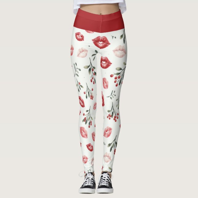 Mistletoe Kisses Leggings (Vorderseite)