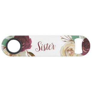 Mistletoe Manor Floral Watercolor Trendy Sister Speed Flaschenöffner