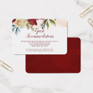 Mistletoe Manor Guest Accommodation Insert Card