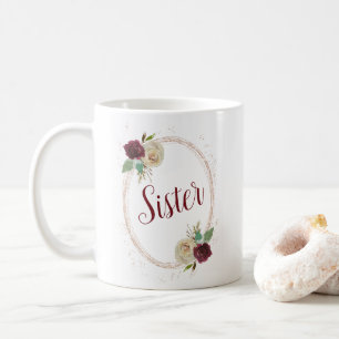 Mistletoe Manor Rose Gold Ovalrahmen Chic Schweste Kaffeetasse