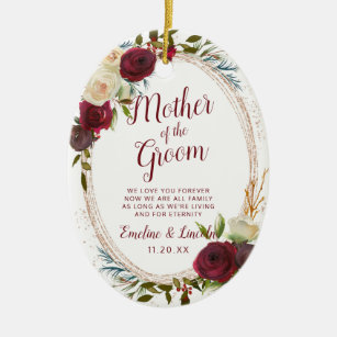 Mistletoe Manor to the Mother of the Groom Quote Keramik Ornament