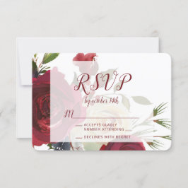 Mistletoe Manor Watercolor Wedding RSVP Response Karte