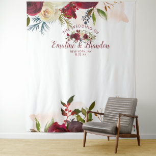 Mistletoe Manor Wedding Foto Stand Hintergrund Wandteppich