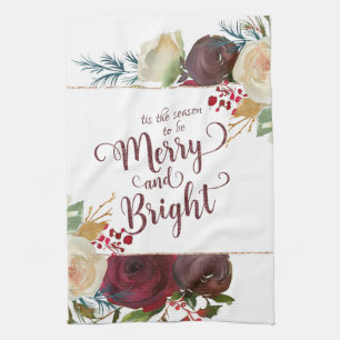 Mistletoe Manor Weihnachten Fröhlich und Hell Feie Geschirrtuch