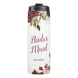 Mistletoe Manor Winterrosen Benutzerdefinierte Bra Thermosbecher