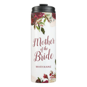 Mistletoe Manor Winterrosen Mutter der Braut Thermosbecher