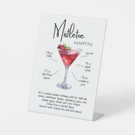 Mistletoe Martini Holiday Bar Sign Sockelschild