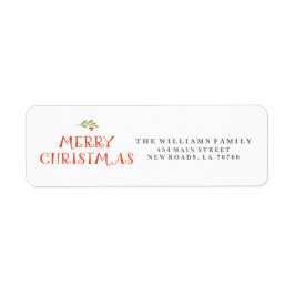 Mistletoe Merry Christmas Address Labels