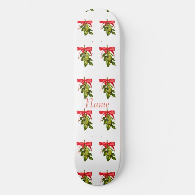 Mistletoe Merry Christmas Thunder_Cove Skateboard (Vorderseite)