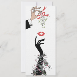 Mistletoe Mischief Illustration Fashion der 50er J Ankündigung