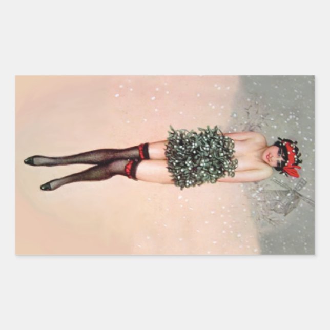 Mistletoe Miss Rechteckiger Aufkleber (Vorderseite)