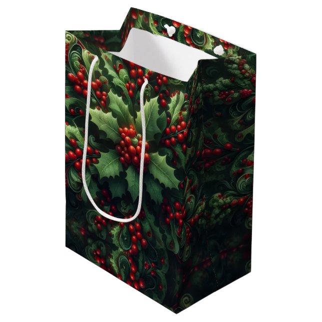Mistletoe Mittlere Geschenktüte (Vorderseite Schrägansicht)