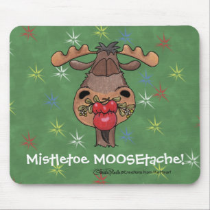 Mistletoe MOOSEtache Mousepad