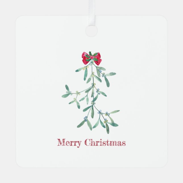 Mistletoe Ornament Aus Metall (Vorderseite)