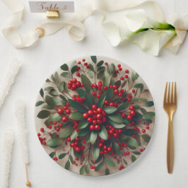 Mistletoe Pappteller