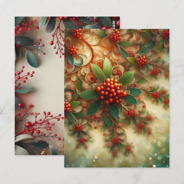 Mistletoe Postkarte (Vorne/Hinten)